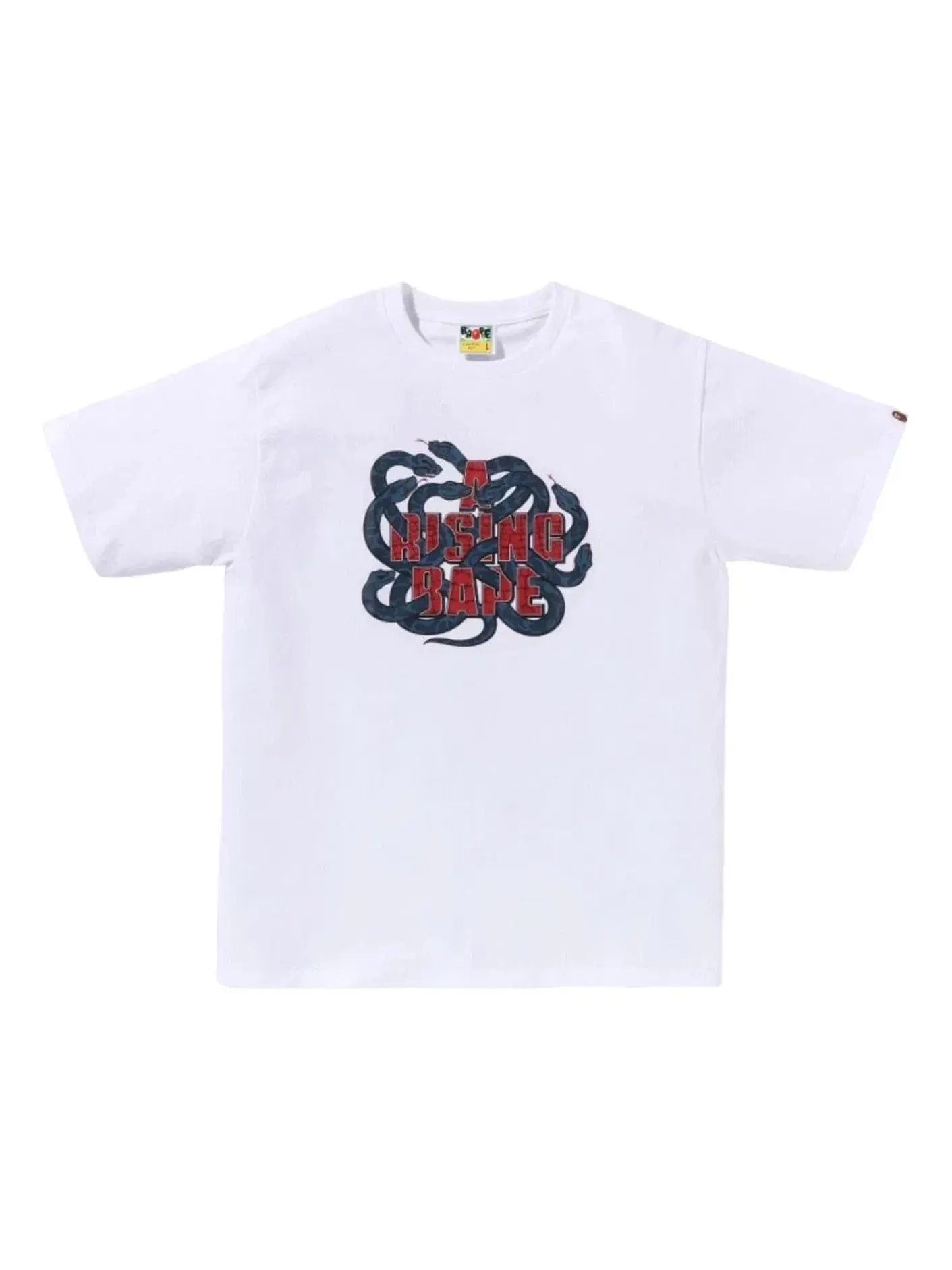 Мужская футболка с принтом Year of Snake A Bathing Ape — изображение 1 из 3, белый