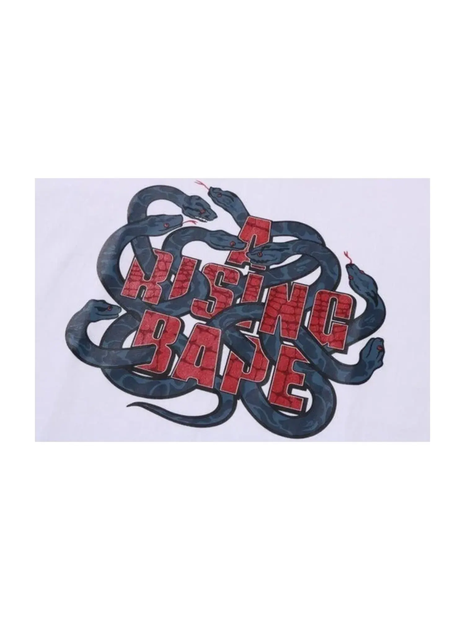 Мужская футболка с принтом Year of Snake A Bathing Ape — изображение 2 из 3, белый