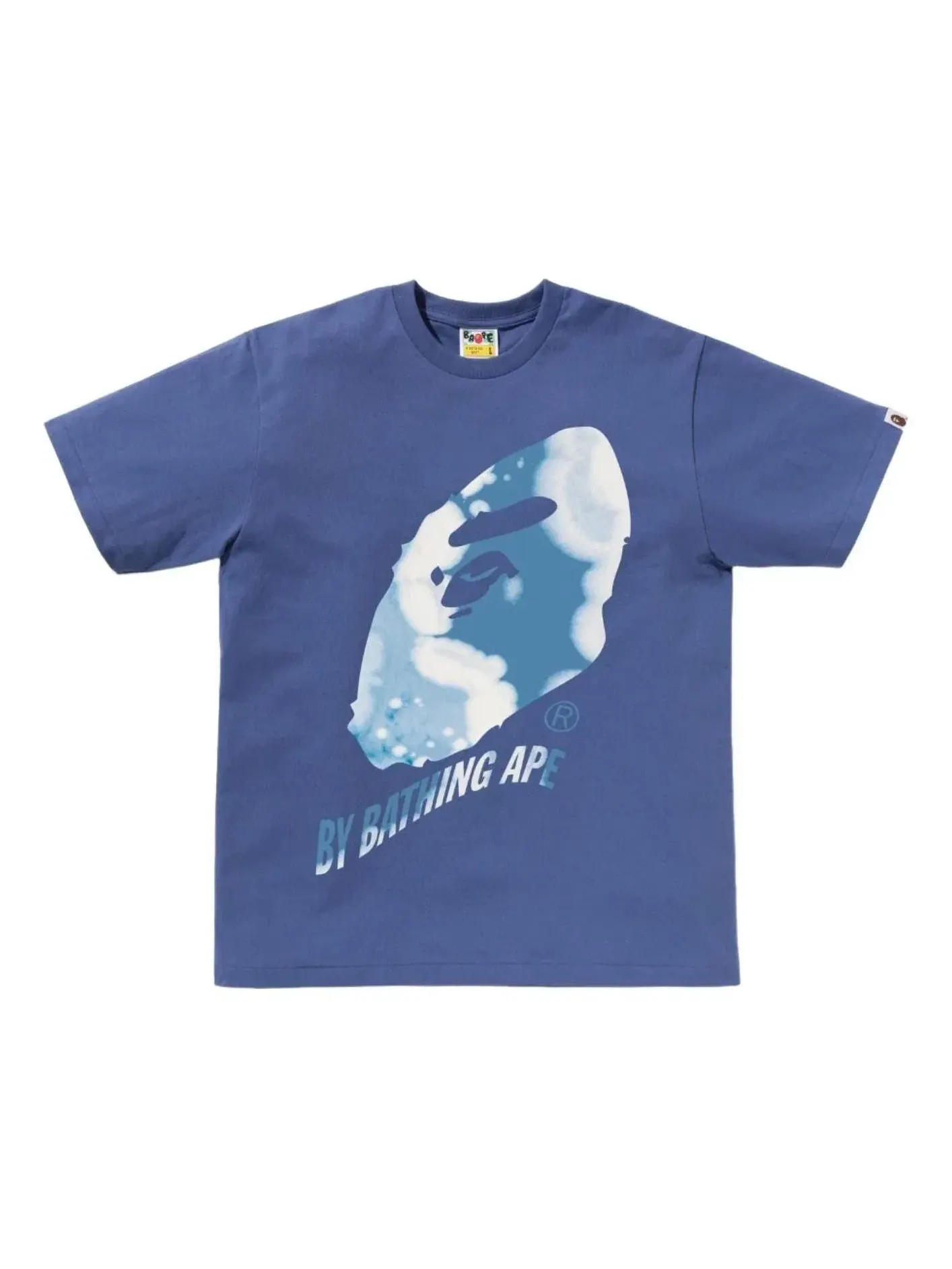 Мужская футболка с принтом Tie Dye Twist A Bathing Ape — изображение 1 из 1, темно-синий