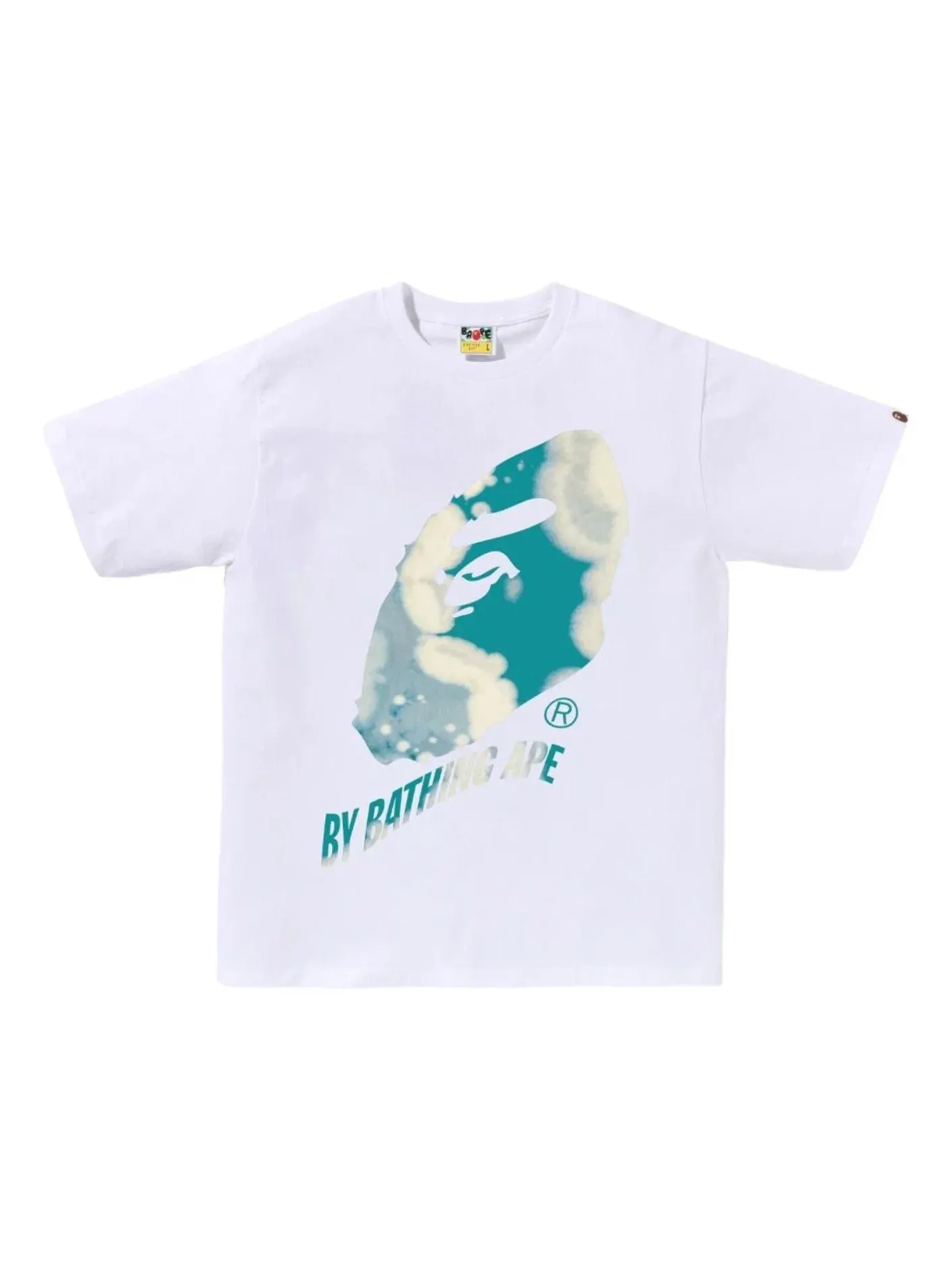 Мужская футболка с принтом Tie Dye Twist A Bathing Ape — изображение 1 из 1, белый