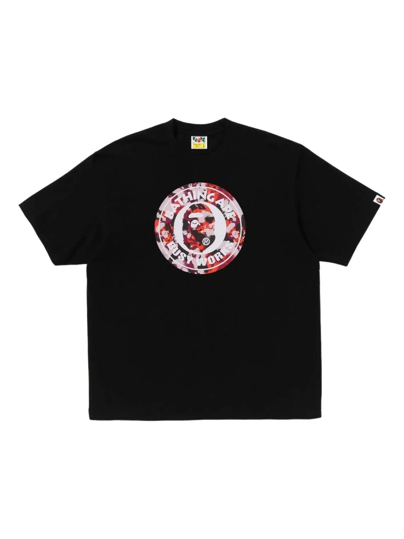 Мужская футболка с принтом Map Camo Busy Works Relaxed Fit A Bathing Ape — изображение 1 из 1, черный