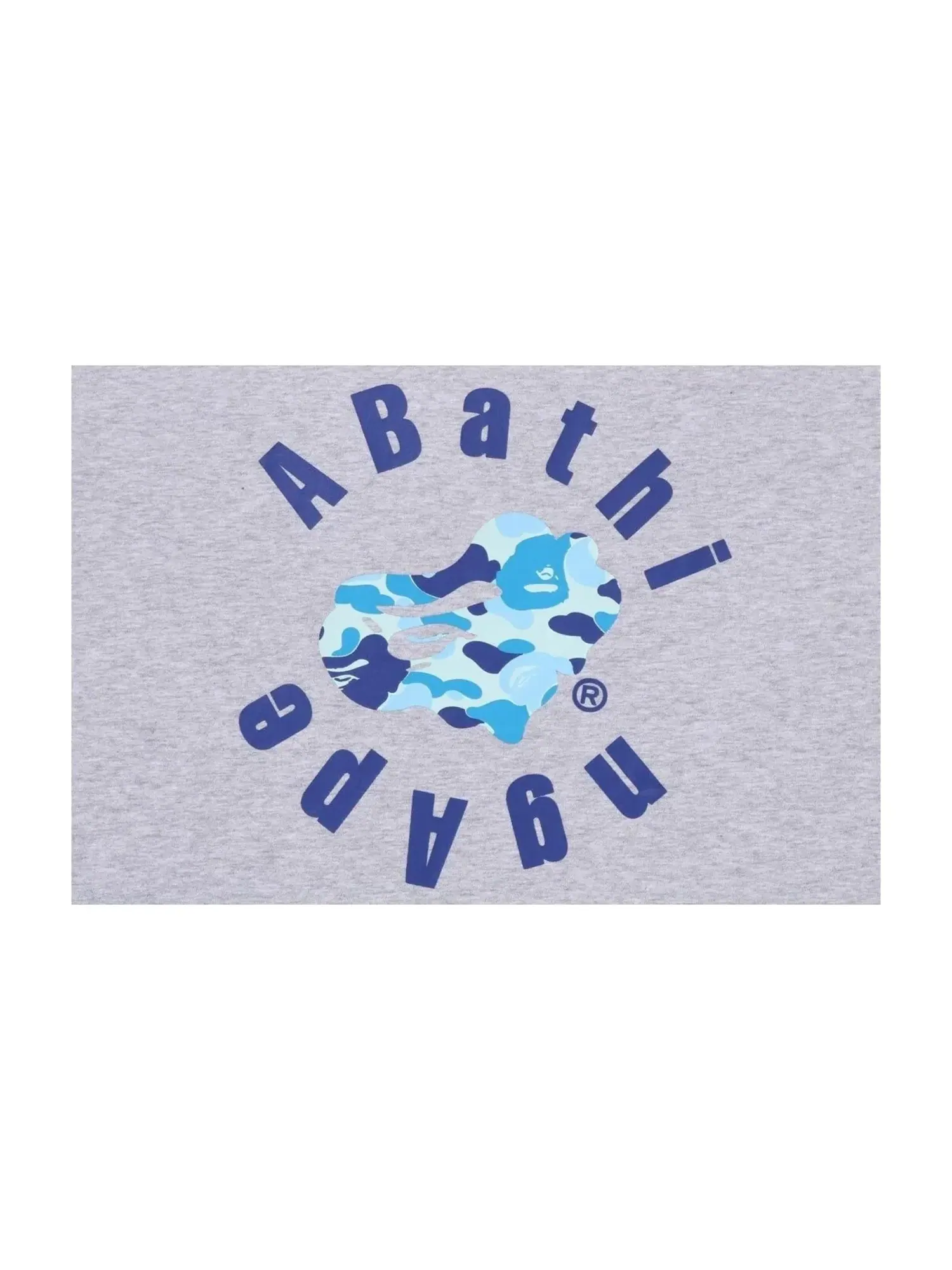 Мужская футболка с принтом ABC Camo Heart Ape A Bathing Ape — изображение 2 из 2, серый