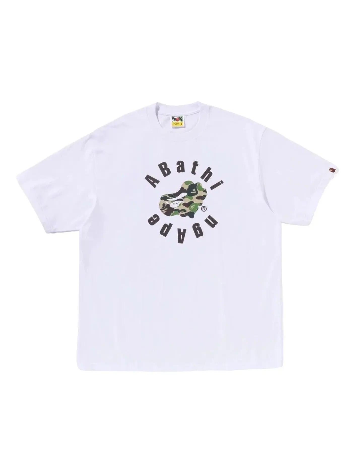 Мужская футболка с принтом A Bathing Ape ABC Camo Heart Ape — изображение 1 из 3, белый
