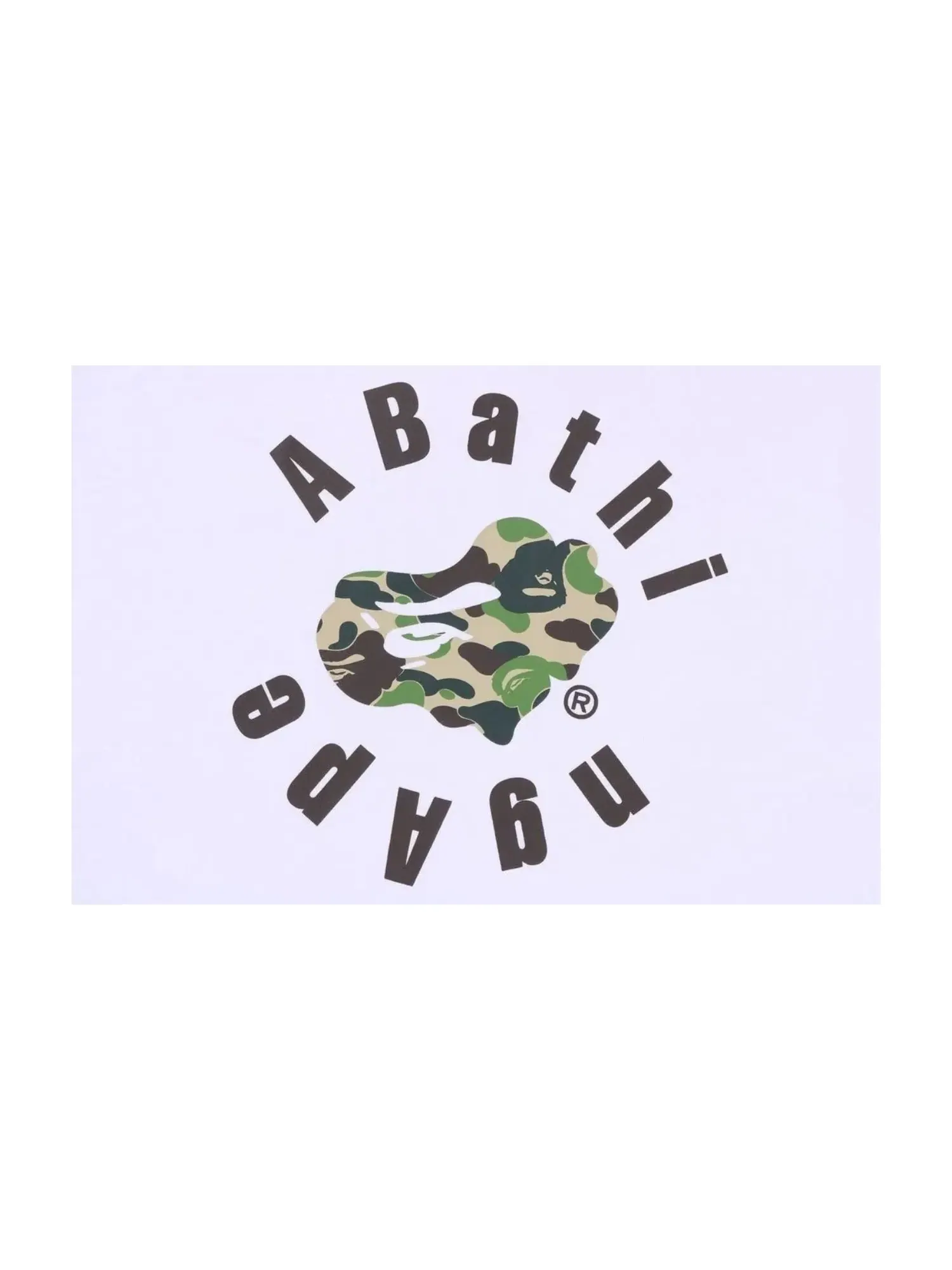 Мужская футболка с принтом A Bathing Ape ABC Camo Heart Ape — изображение 2 из 3, белый