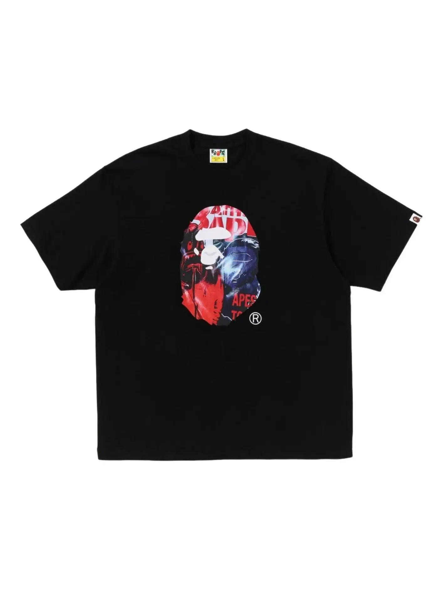 Мужская футболка с принтом A Bathing Ape — изображение 1 из 2, черный