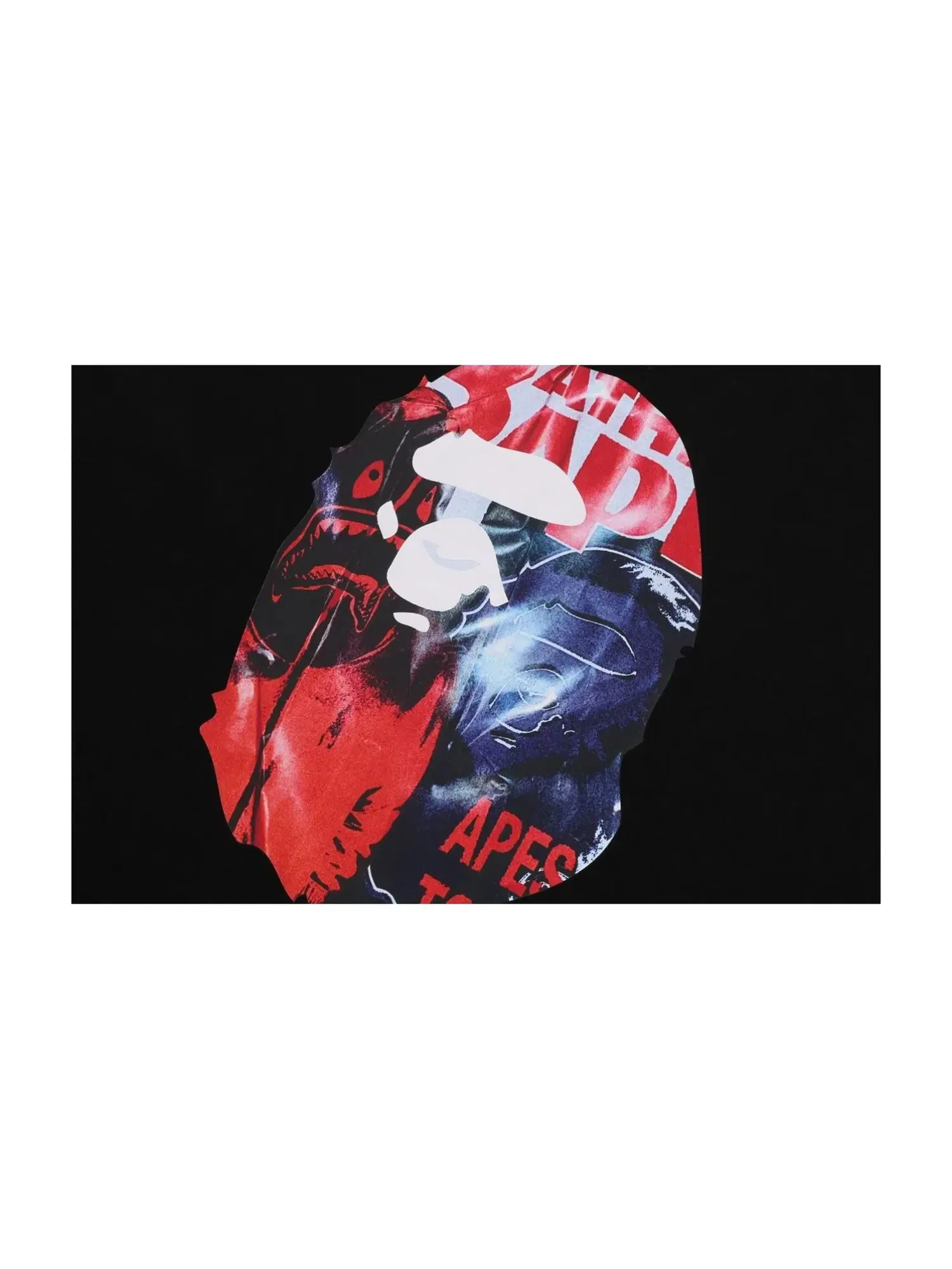 Мужская футболка с принтом A Bathing Ape — изображение 2 из 2, черный