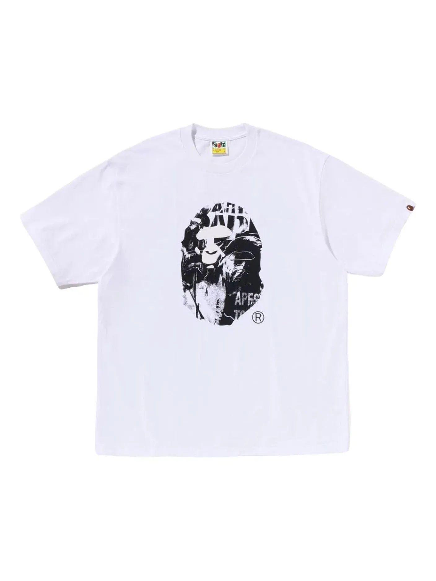 Мужская футболка с принтом Ape Head A Bathing Ape — изображение 1 из 2, белый
