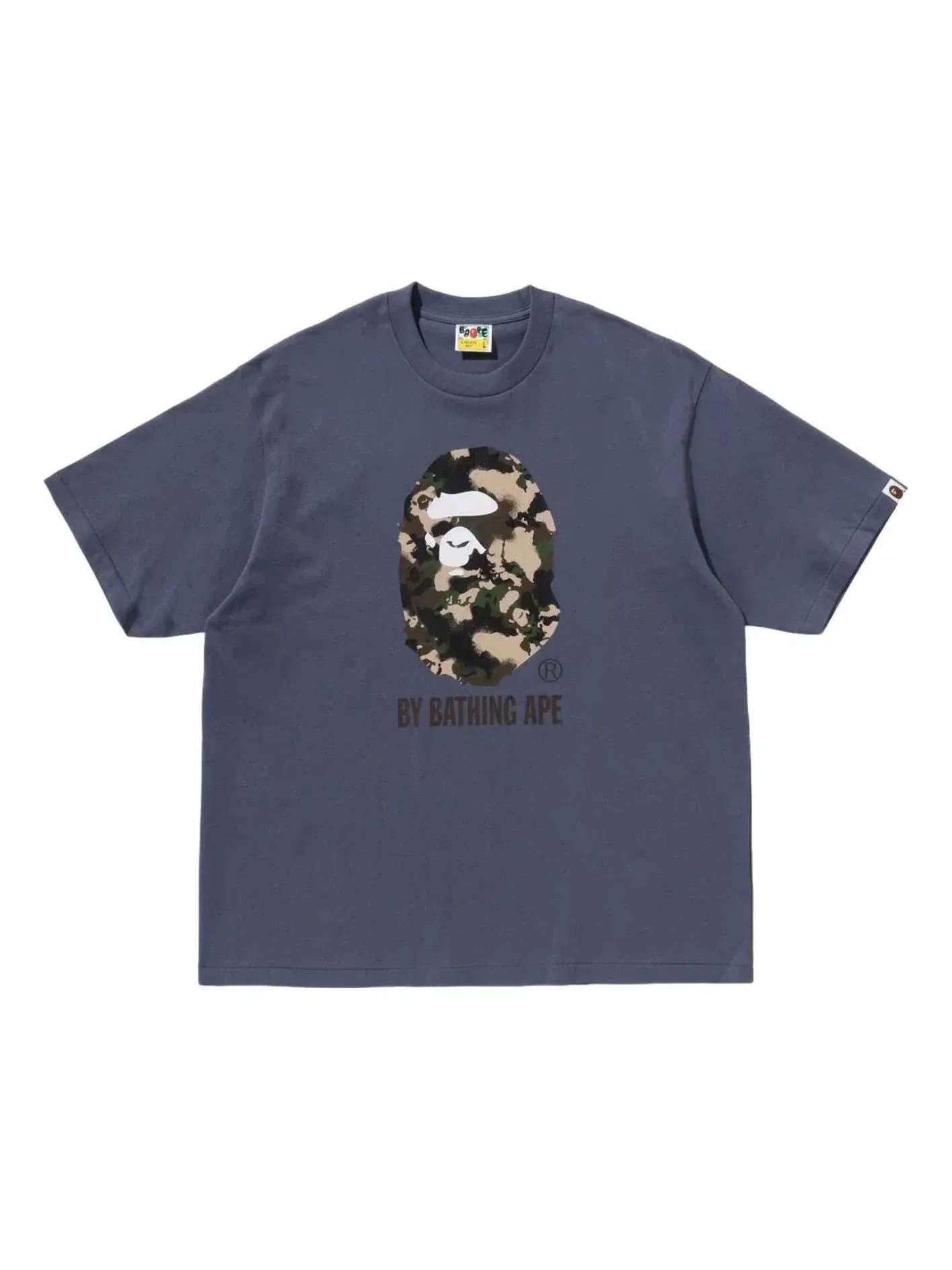 Мужская футболка свободного кроя Map Camo A Bathing Ape — изображение 1 из 1, серый