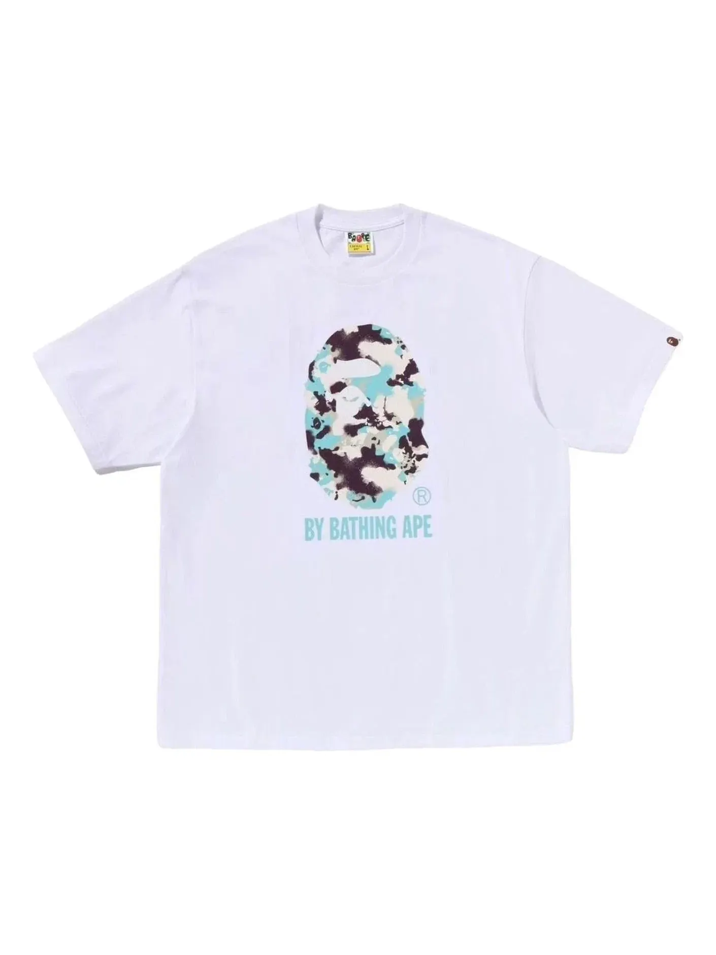 Мужская футболка с принтом Map Camo A Bathing Ape — изображение 1 из 1, белый