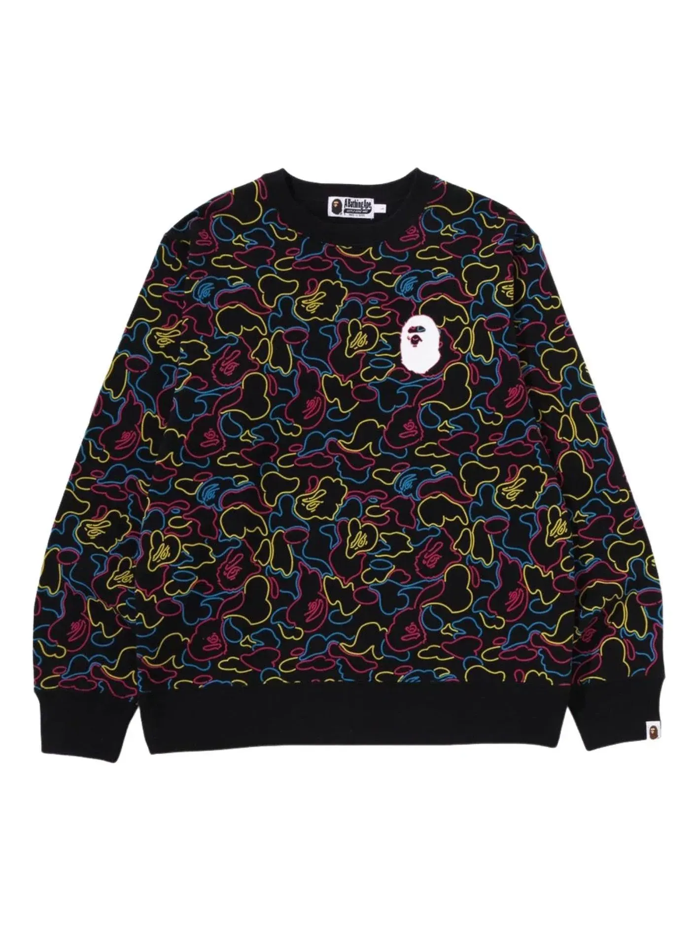Мужской свитшот с принтом Neon Camo A Bathing Ape — изображение 1 из 2, мульти