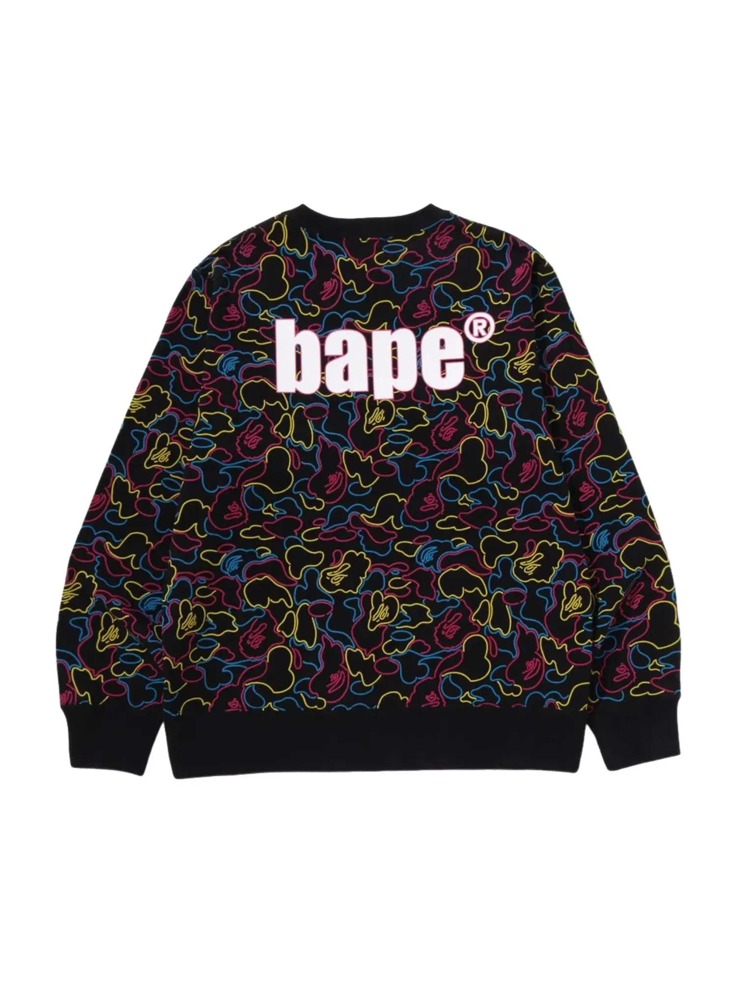 Мужской свитшот с принтом Neon Camo A Bathing Ape — изображение 2 из 2, мульти