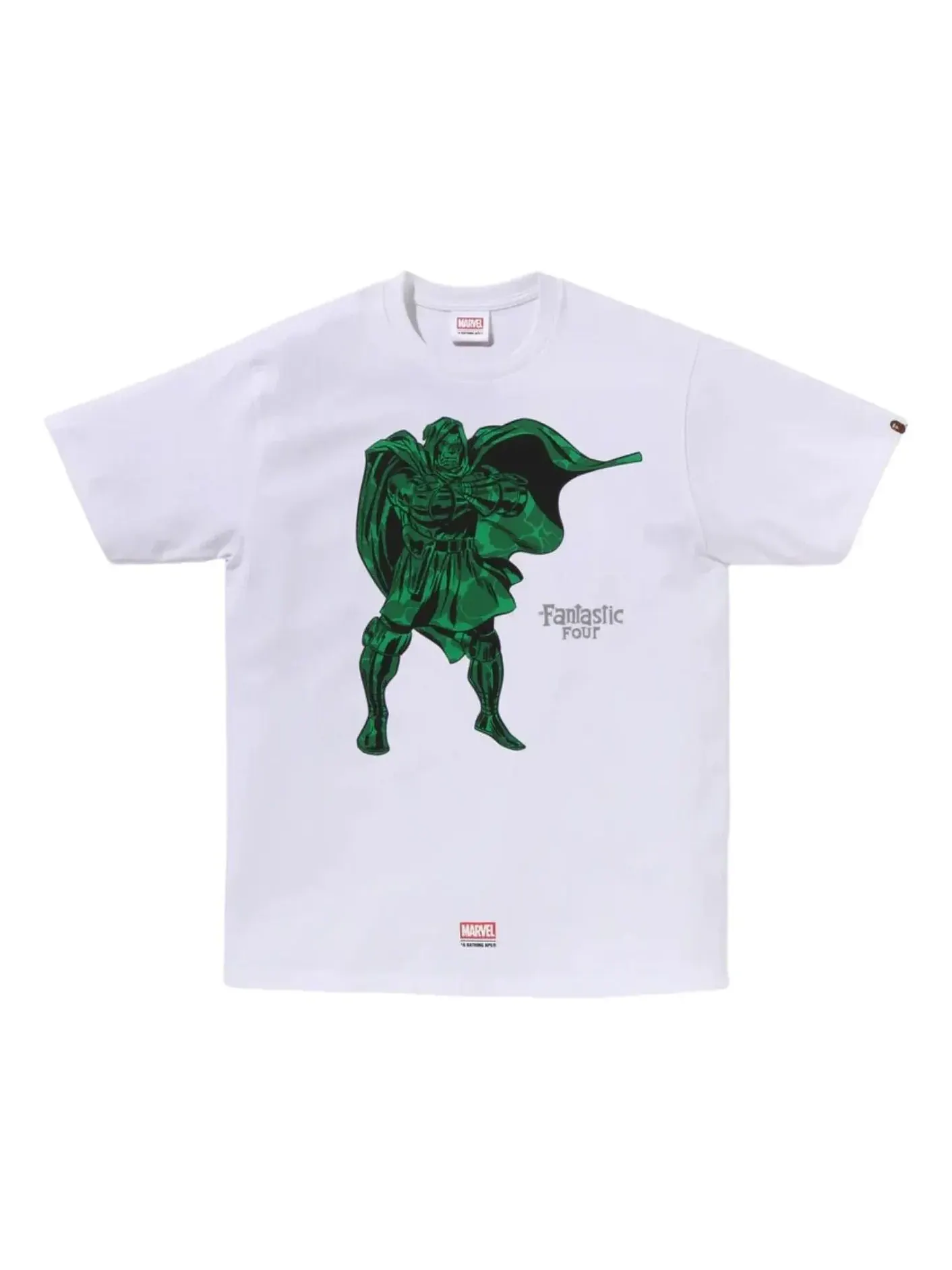Футболка A Bathing Ape x Marvel «Фантастическая четверка» «Доктор Дум - белая» — изображение 1 из 1, белый