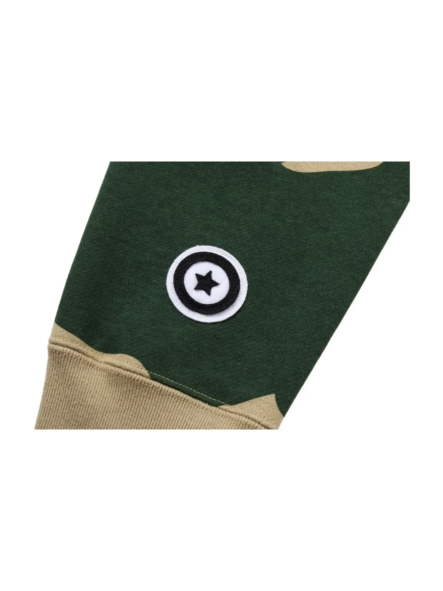 Толстовка A Bathing Ape Mega ABC Camo Double Shark Relaxed Fit Full Zip Hoodie 'Green' — изображение 5 из 5, зеленый