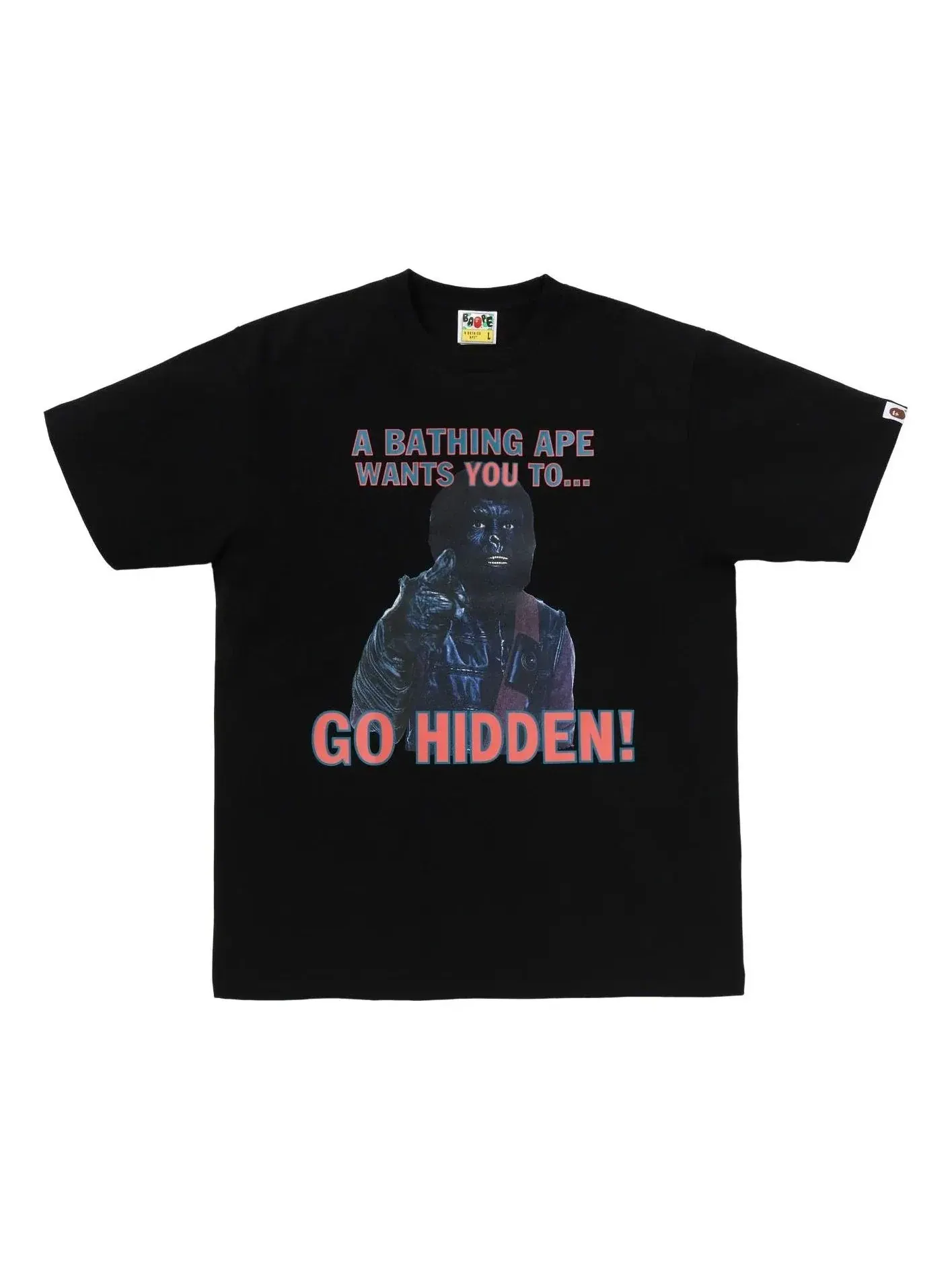 Футболка A Bathing Ape x Hidden NY GO HIDDEN — изображение 1 из 1, черный