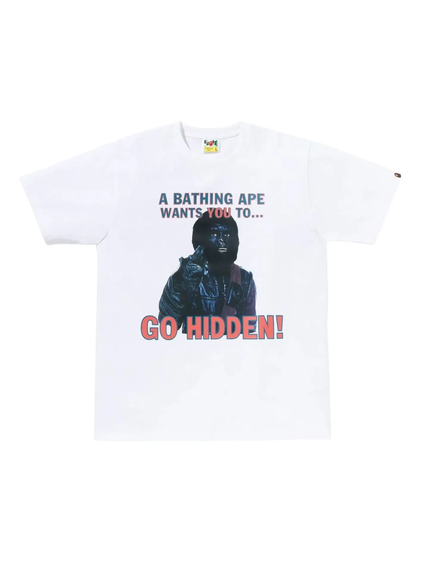 Футболка A Bathing Ape x Hidden NY GO HIDDEN — изображение 1 из 1, белый