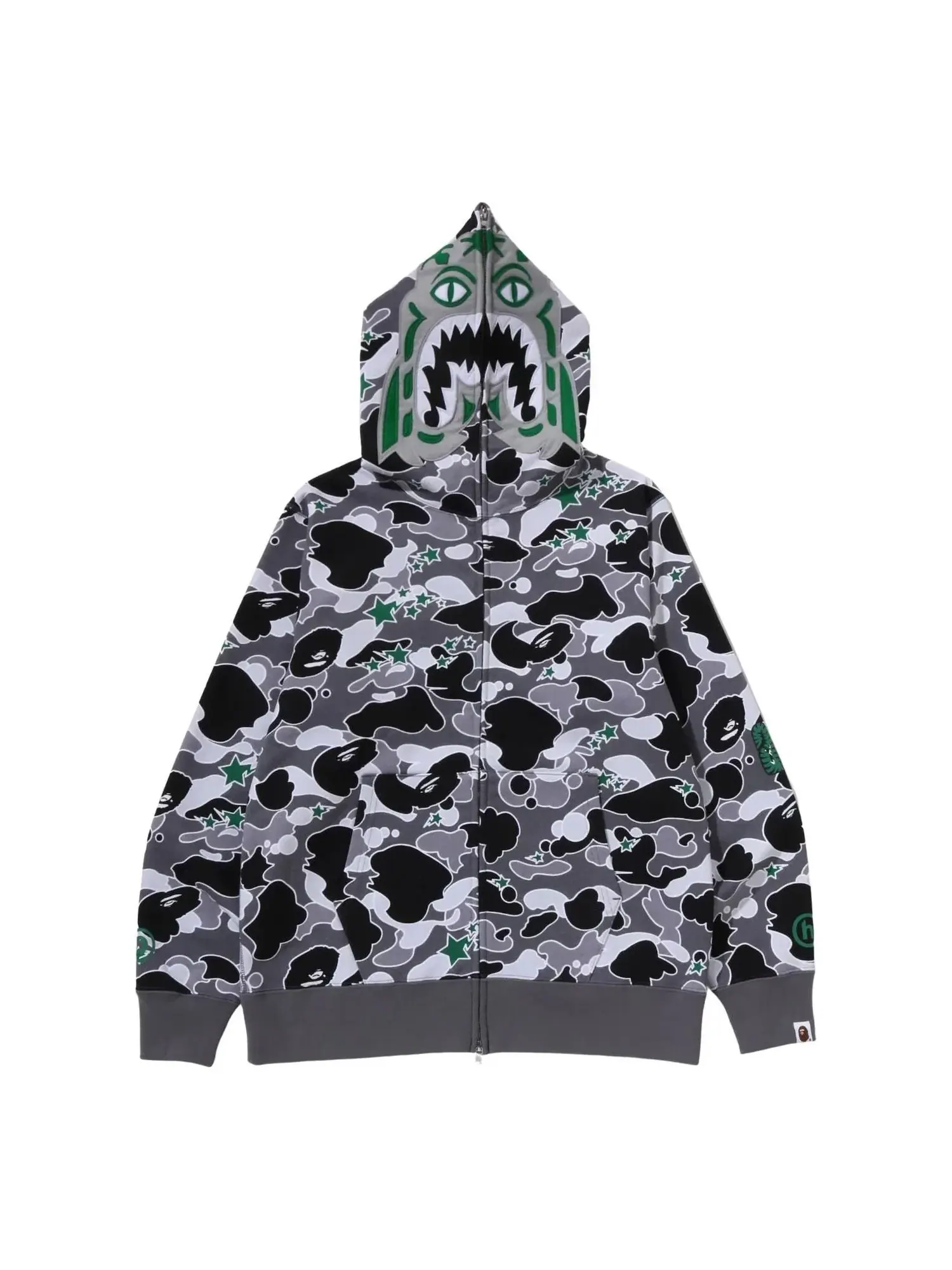 Толстовка на молнии A Bathing Ape x Hidden NY Psyche Camo — изображение 1 из 5, серый