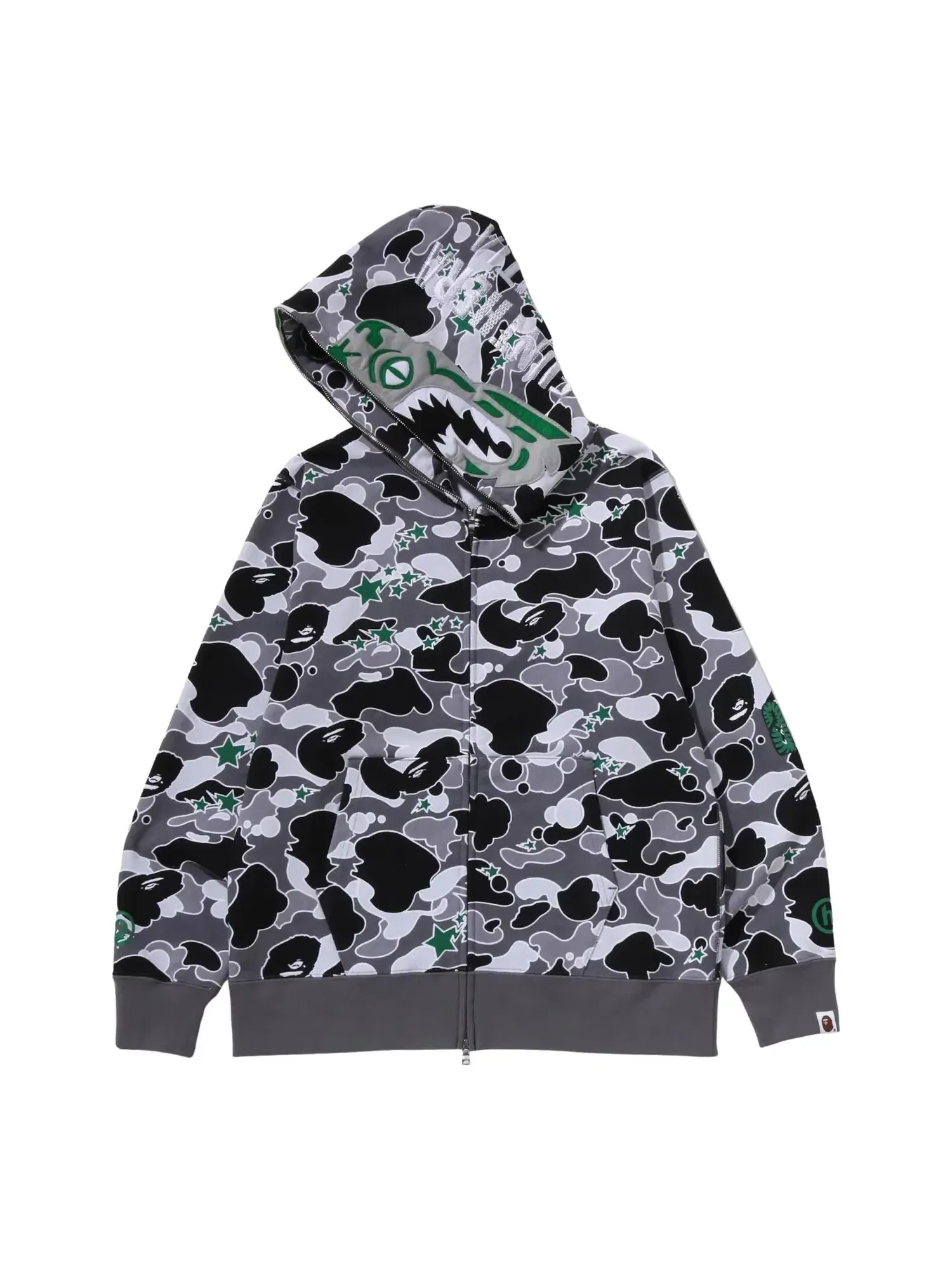 Толстовка на молнии A Bathing Ape x Hidden NY Psyche Camo — изображение 3 из 5, серый