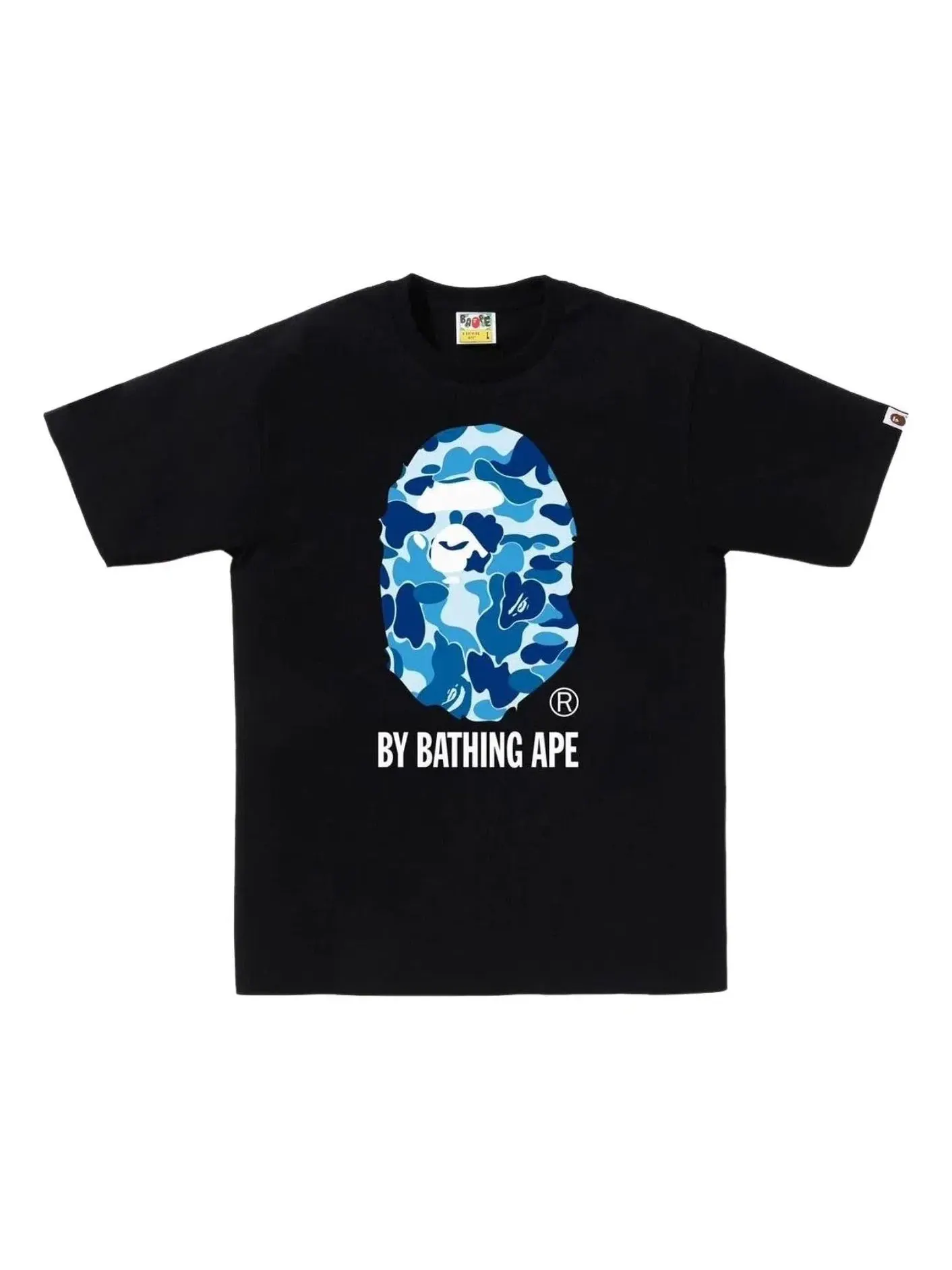 Мужская футболка с принтом ABC Camo A Bathing Ape — изображение 1 из 1, черный