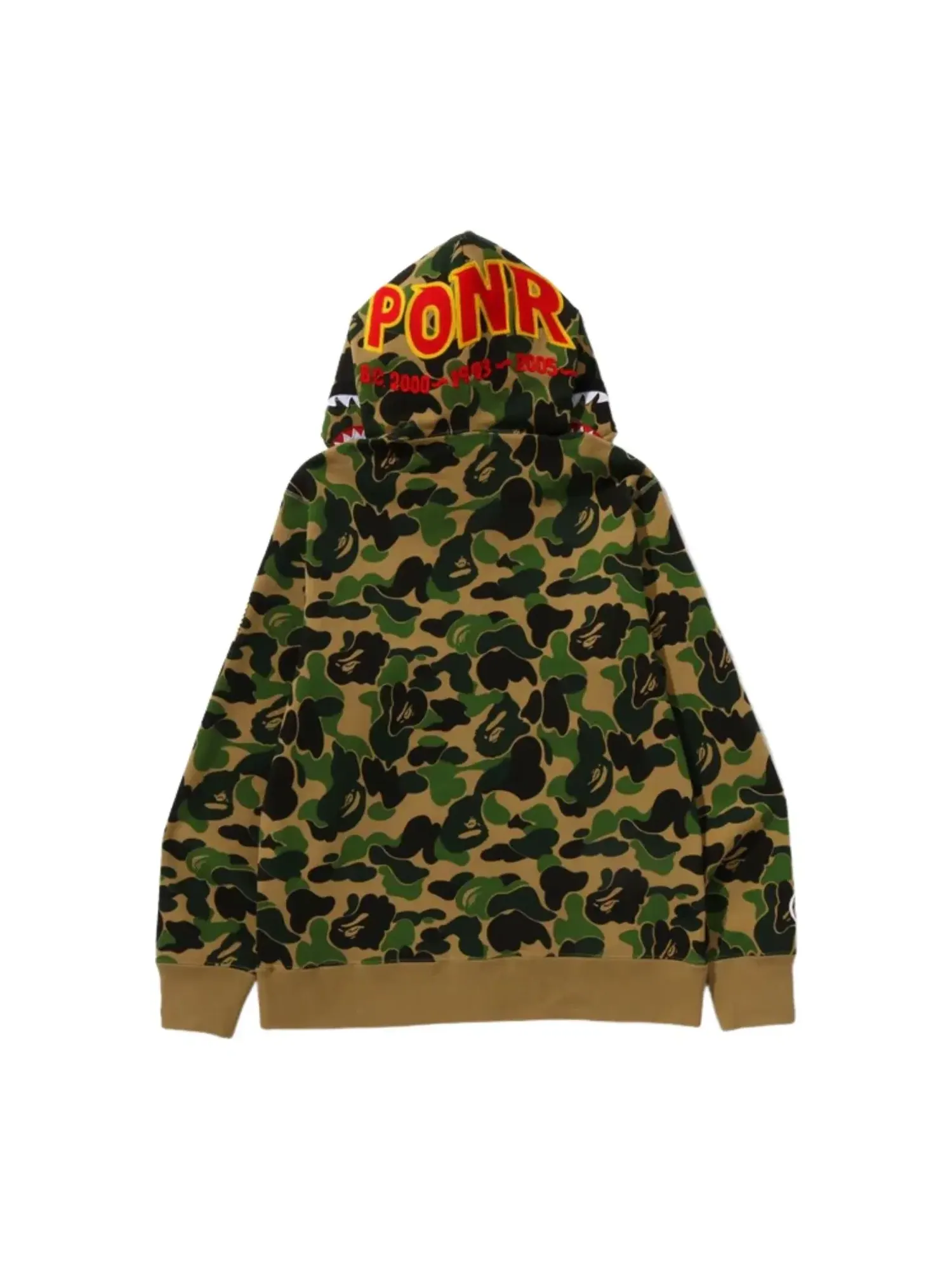 Толстовка на молнии A Bathing Ape ABC Camo 2nd Shark — изображение 3 из 3, зеленый