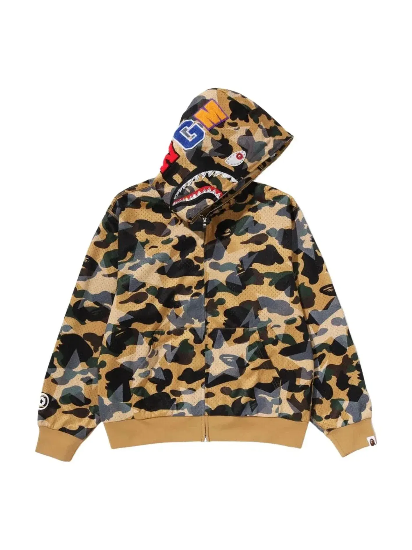 Мужская худи с принтом A Bathing Ape STA — изображение 1 из 1, желтый