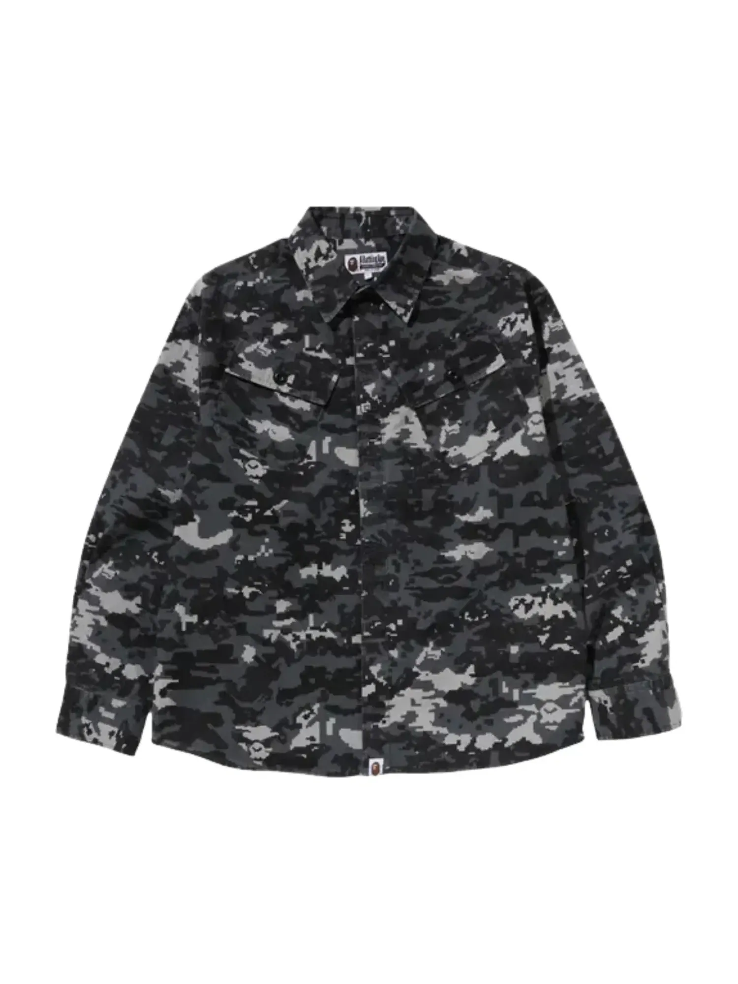 Военная рубашка A Bathing Ape Multi Pixel Camo — изображение 2 из 2, черный