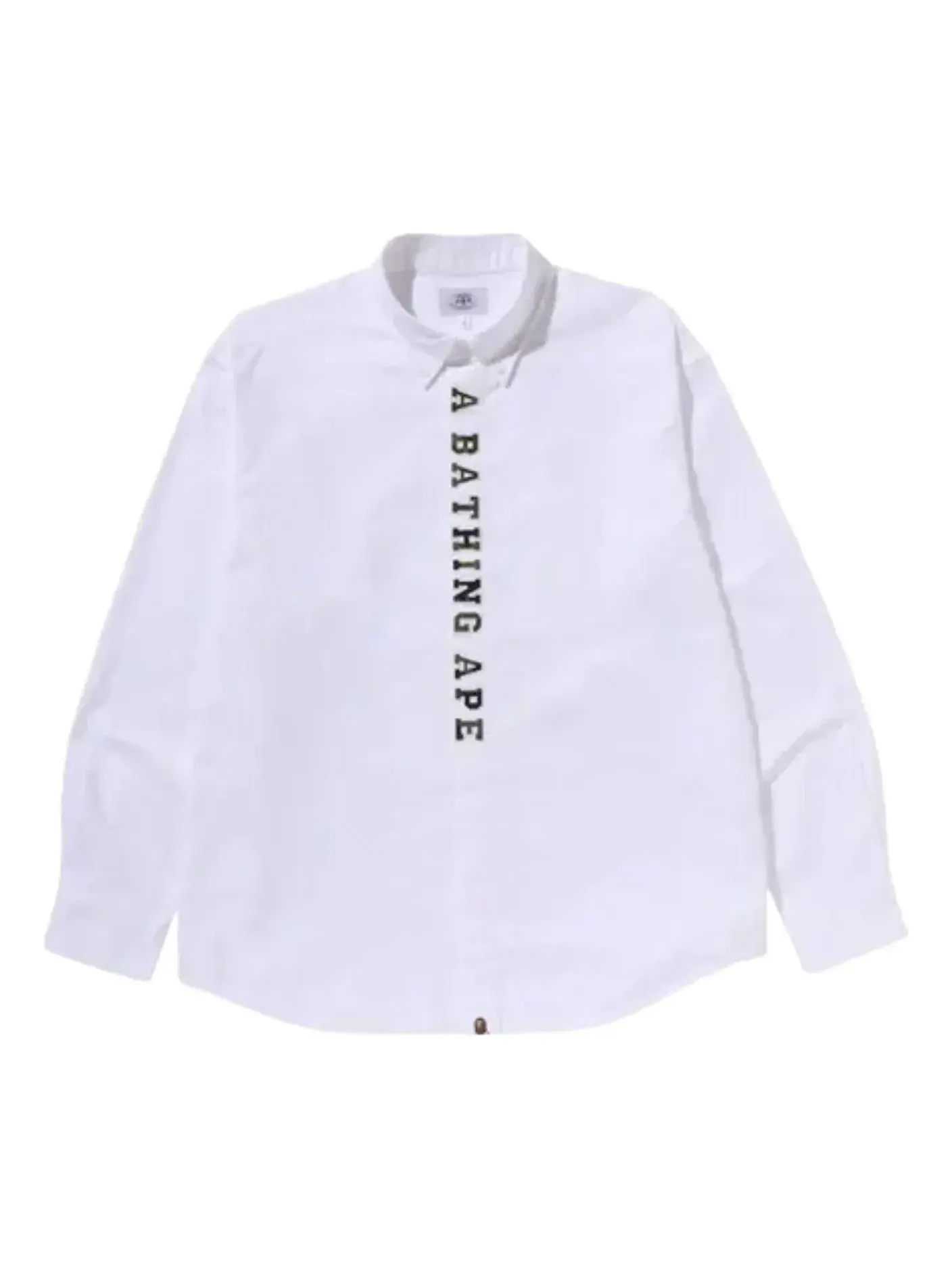 Рубашка с длинными рукавами A Bathing Ape 1st Camo Applique Oxford — изображение 1 из 1, белый