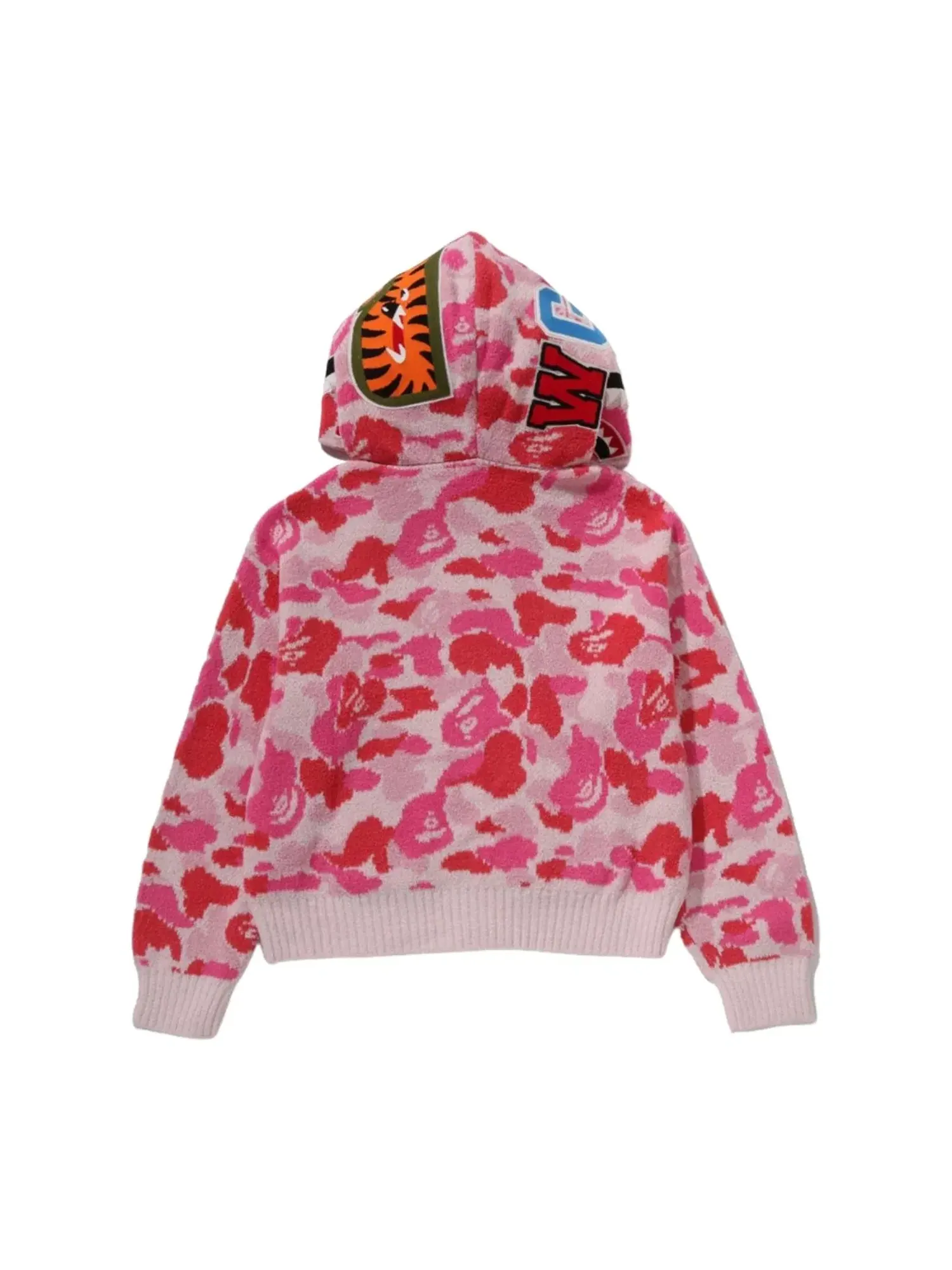 Мужское худи с камуфляжным принтом и молнией Shark A Bathing Ape — изображение 3 из 3, розовый