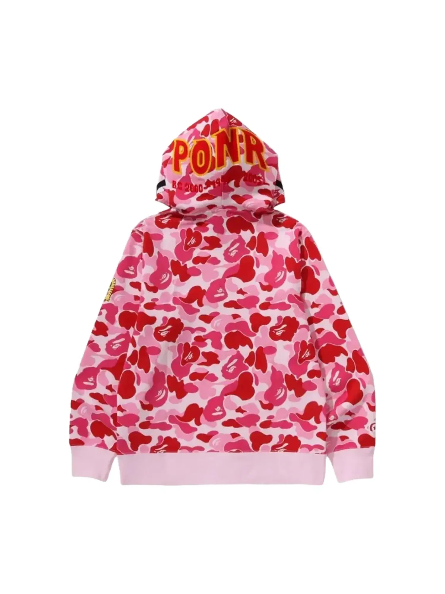 Толстовка на молнии A Bathing Ape ABC Camo 2nd Shark — изображение 2 из 2, розовый