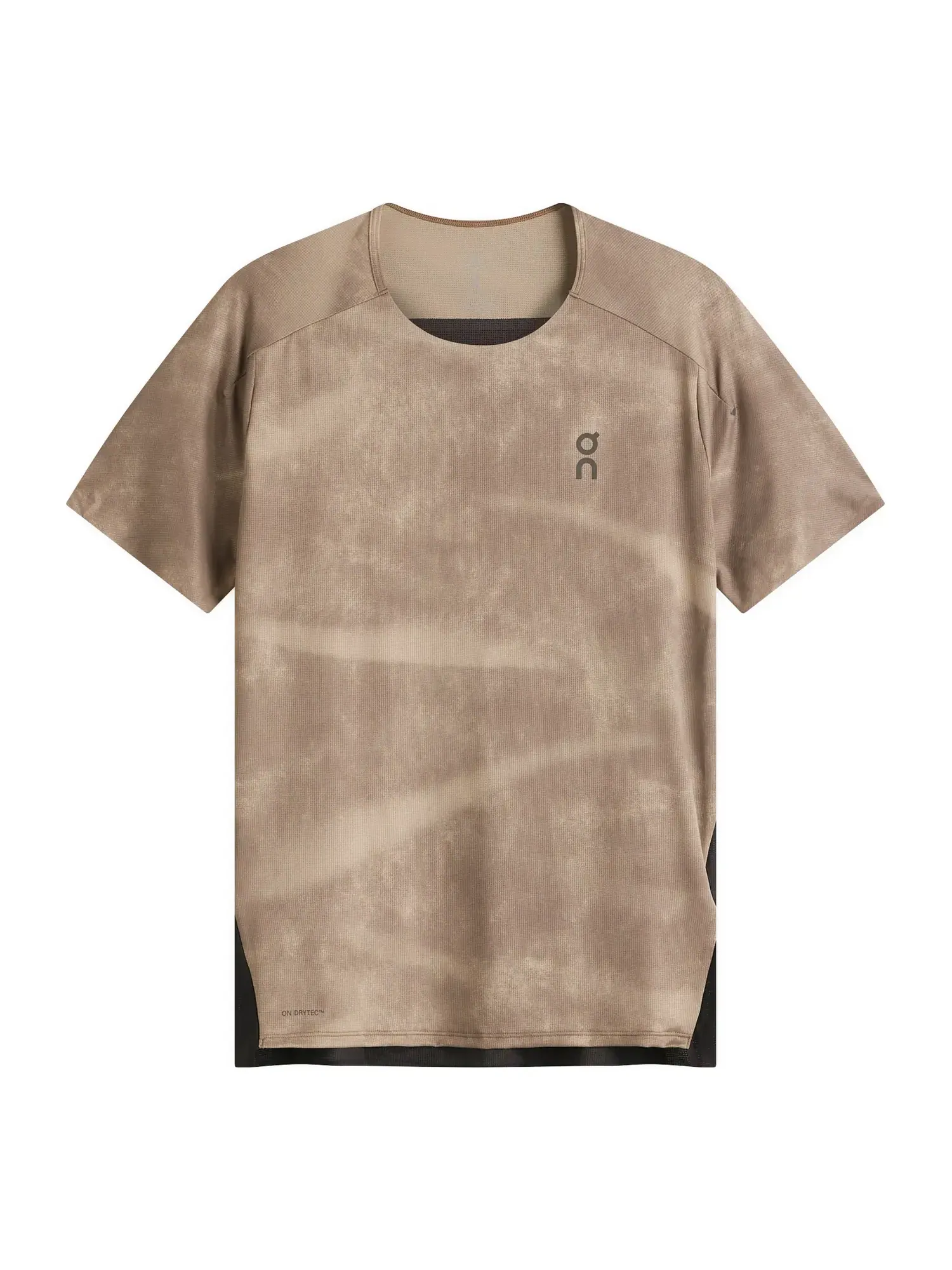 Футболка On Running Performance T-Shirt AOP 'Cinder Black' — изображение 1 из 2, бежевый