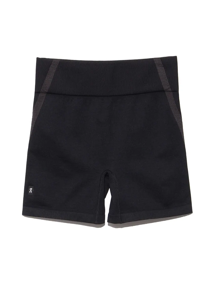(WMNS) Велосипедные шорты On Running Studio Knit 'Black Eclipse' — изображение 2 из 3, черный