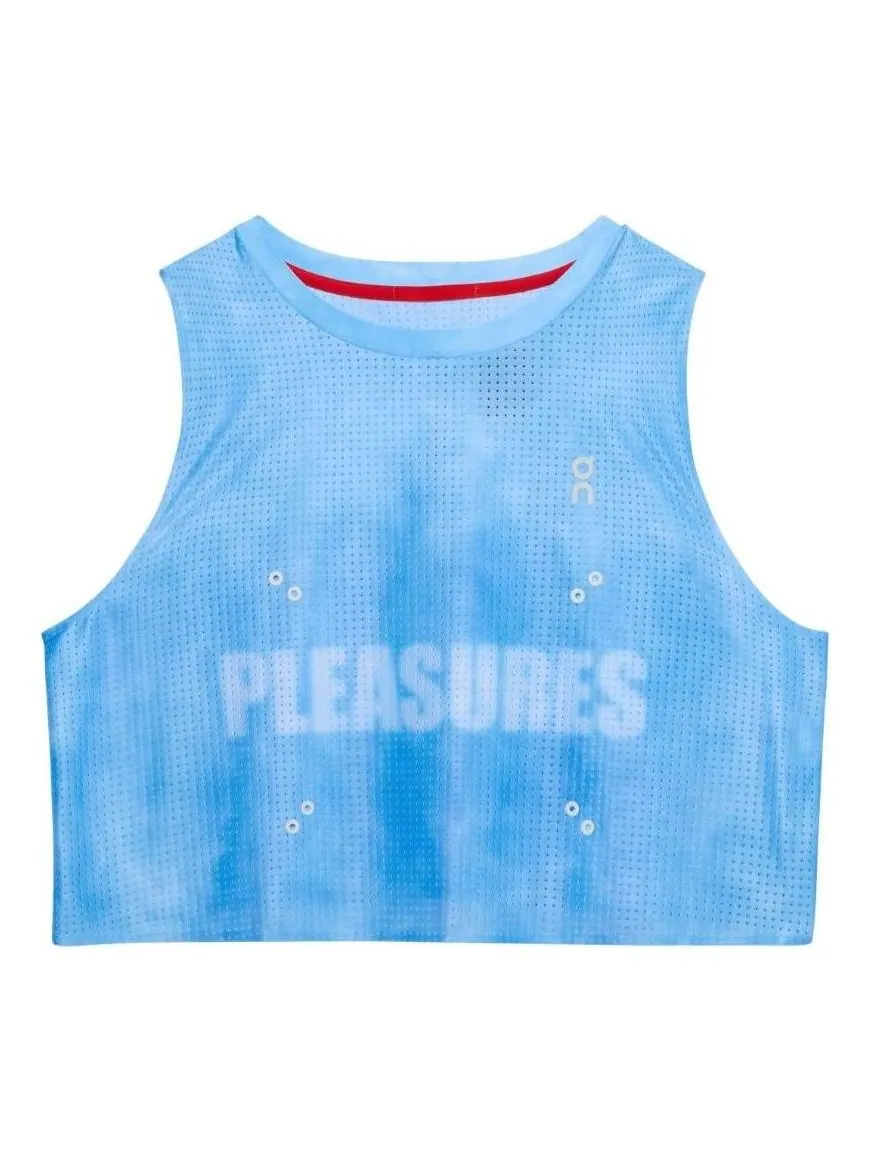 Жилет (WMNS) On Running x Pleasures x The Loop Tank 'Blizzard' — изображение 1 из 2, синий