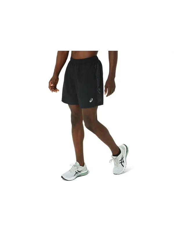 Шорты icon shorts 'performance black carrier grey' Asics — изображение 3 из 3, черный/серый/белый