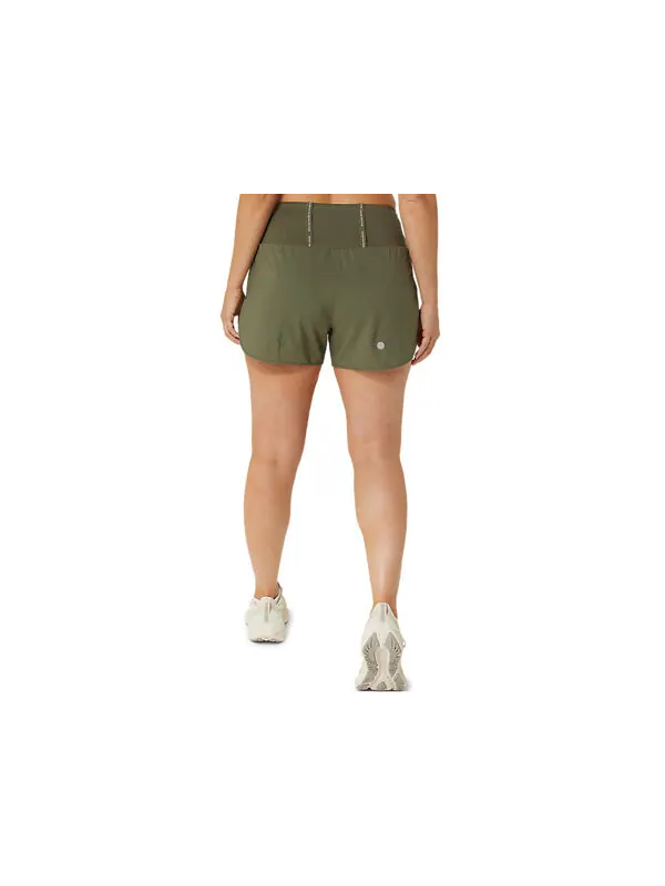 Шорты road 3.5inch running shorts 'mantle green' Asics — изображение 2 из 2, зеленый