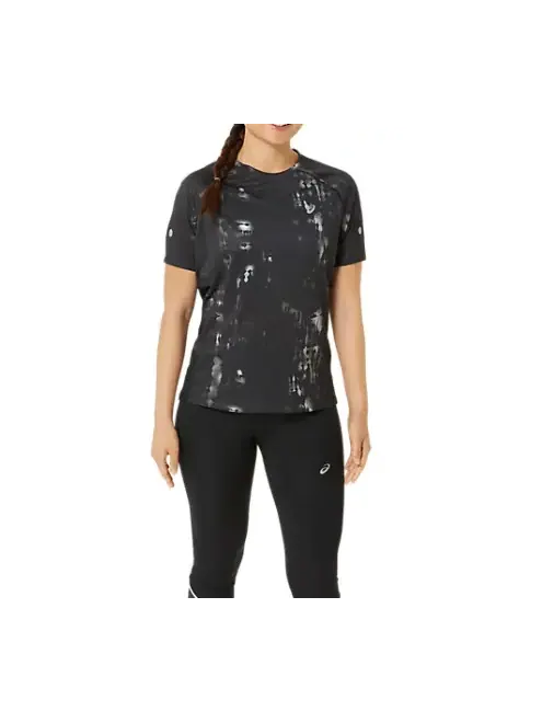 Футболка (WMNS) ASICS ROAD LITE-SHOW T-Shirt 'Black' — изображение 5 из 5, черный