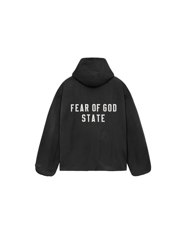 Куртка ss25 nylon hooded coach jacket Fear Of God Essentials — изображение 2 из 2, черный