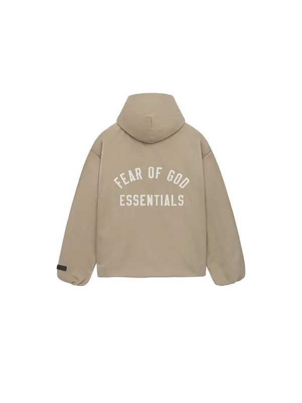 Куртка ss25 nylon hooded coach jacket Fear Of God Essentials — изображение 2 из 2, бежевый