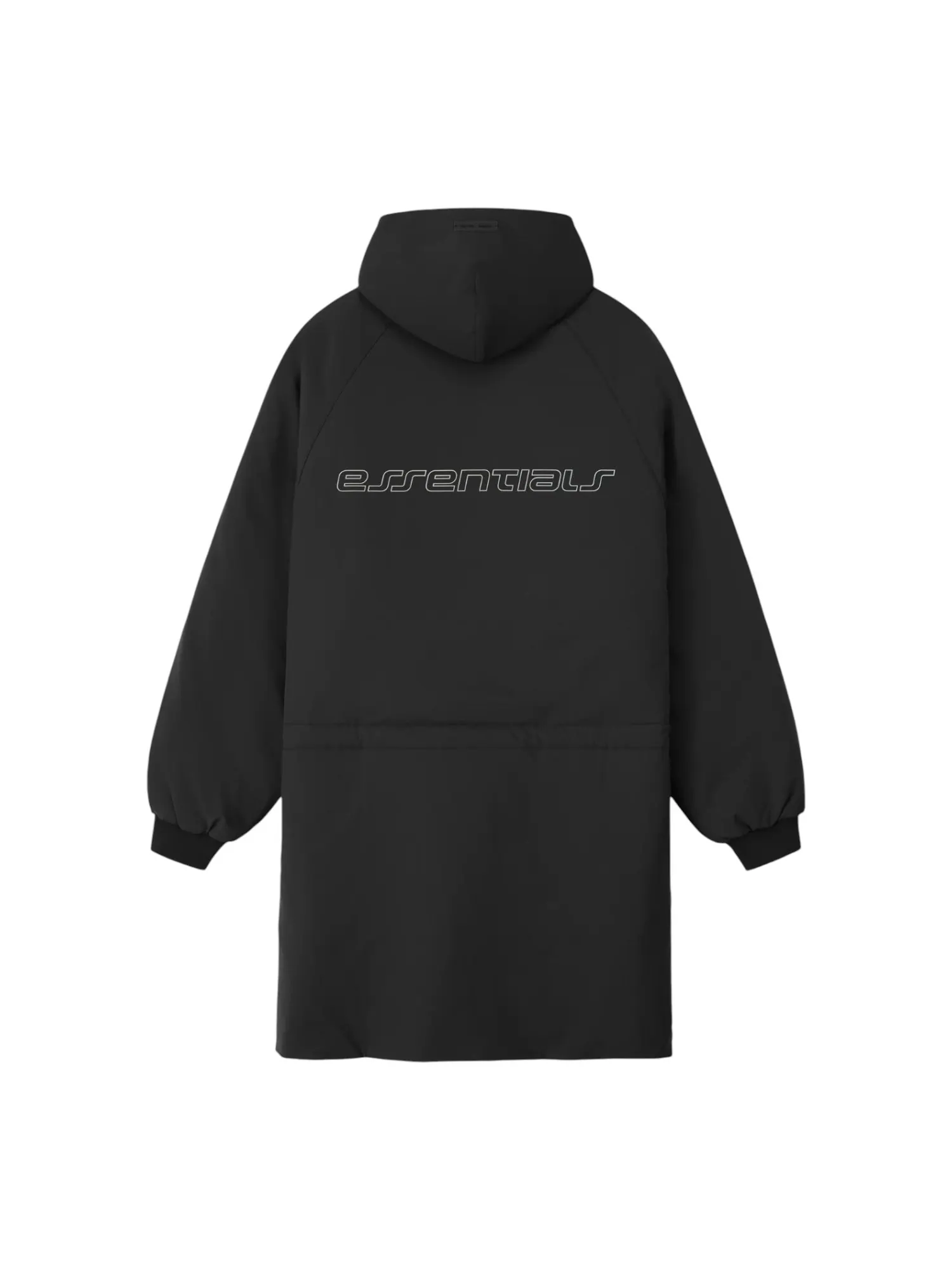 Парка с капюшоном Fear of God Essentials Tech Nylon 'Vintage Black' — изображение 2 из 2, винтажный черный