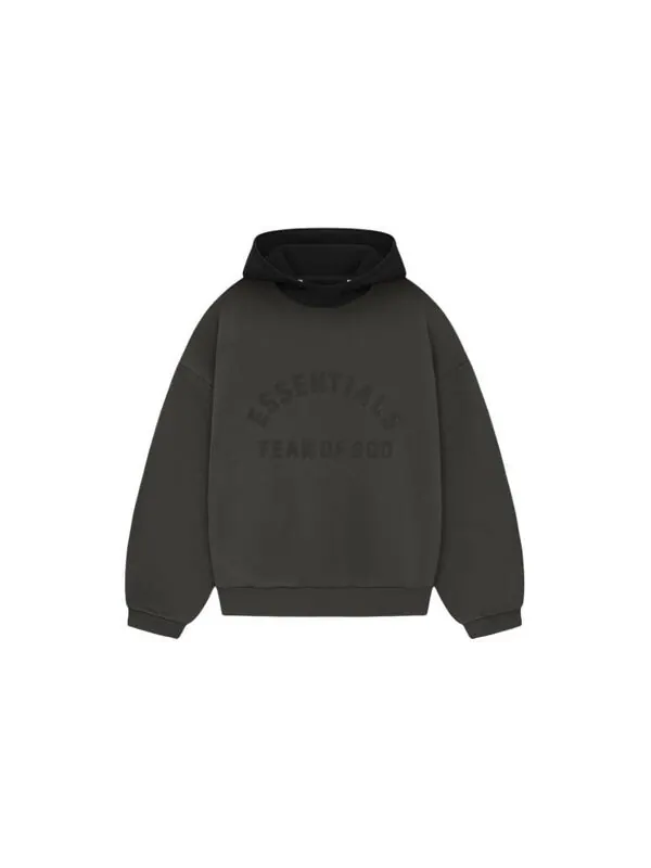 Толстовка ss24 nylon fleece hoodie 'ink jet black' Fear Of God Essentials — изображение 2 из 2, черный