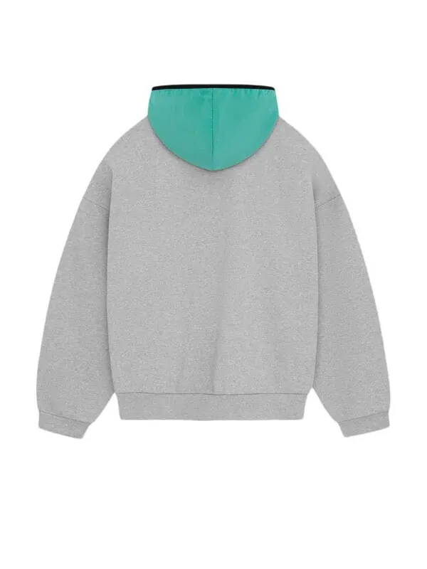 Толстовка nylon fleece 'light heather grey mint leaf' Fear Of God Essentials — изображение 2 из 2, светлый серый
