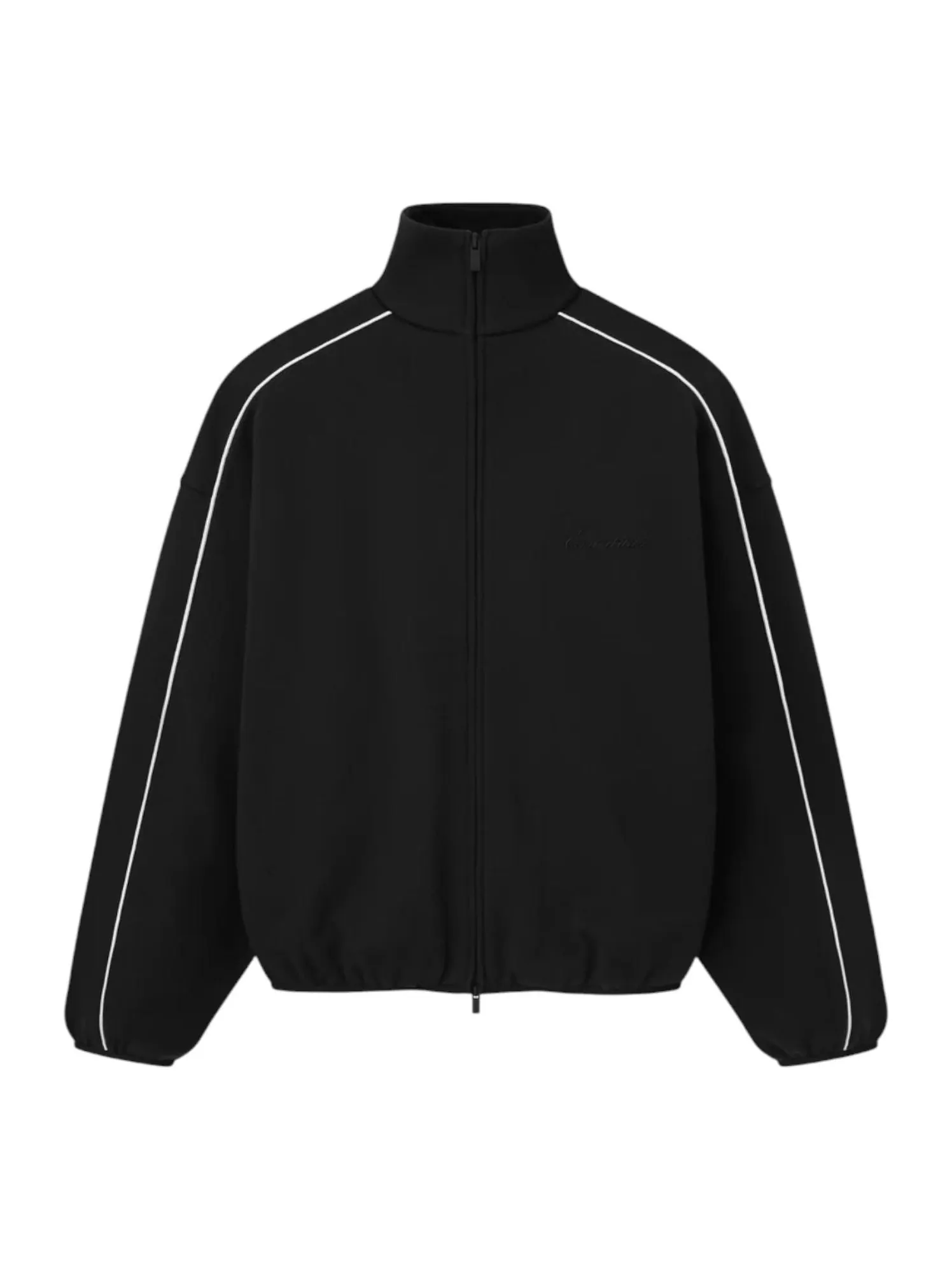 Куртка Fear of God Essentials Modern Track Jacket With Piping 'Jet Black White Cloud' — изображение 1 из 2, черный