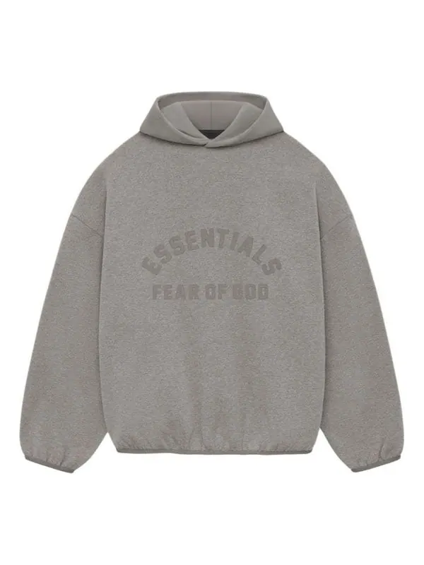 Толстовка nylon fleece hoodie 'heather grey dust' Fear Of God Essentials — изображение 1 из 2, серый