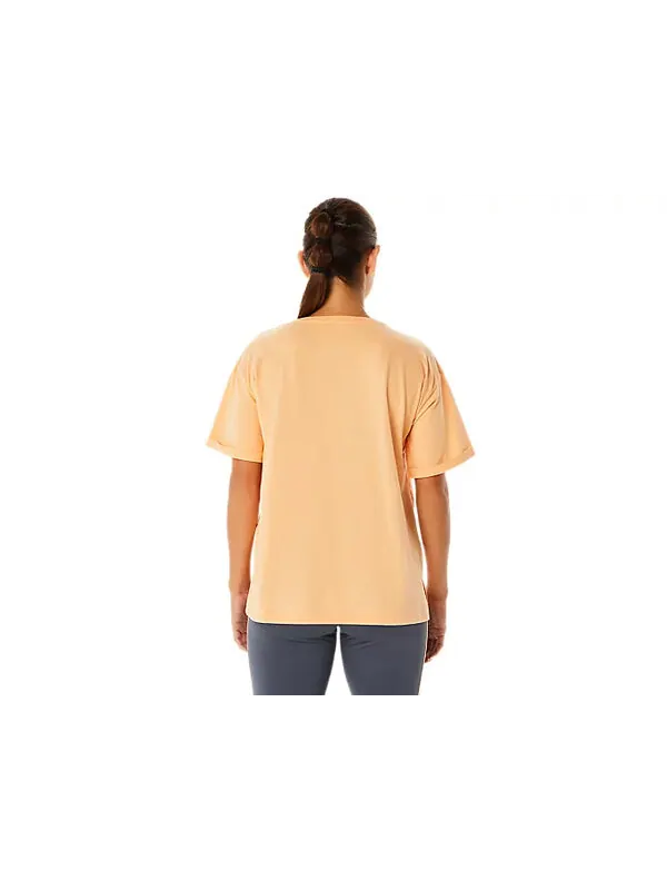 Футболка training core relaxed graphic t-shirt 'orange' Asics — изображение 3 из 3, оранжевый/серый