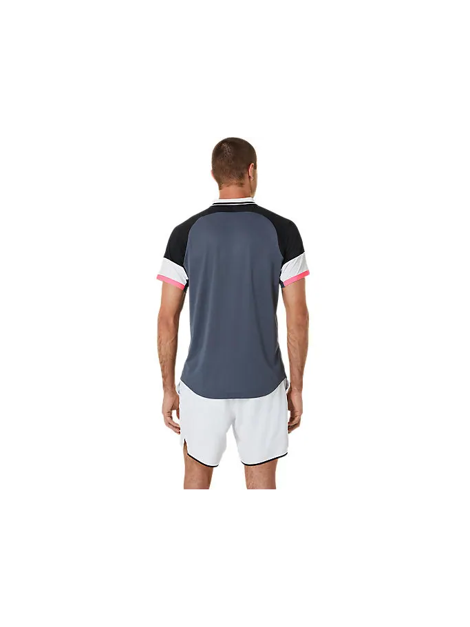 Поло ASICS Match Polo Shirt 'Performance Black Carrier Grey' — изображение 3 из 3, мульти