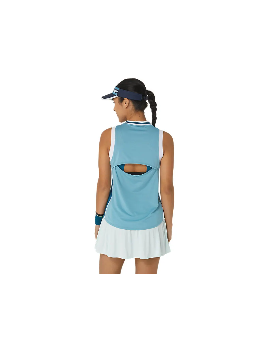 Топ (WMNS) ASICS Match Tank Top 'Aquamarine' — изображение 3 из 3, бирюзовый