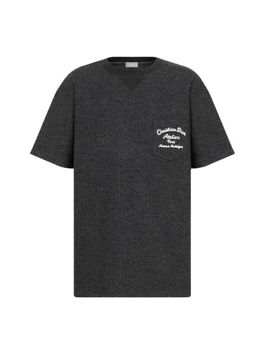 Футболка men's ss22 alphabet printing round neck short sleeve gray t-shirt Dior