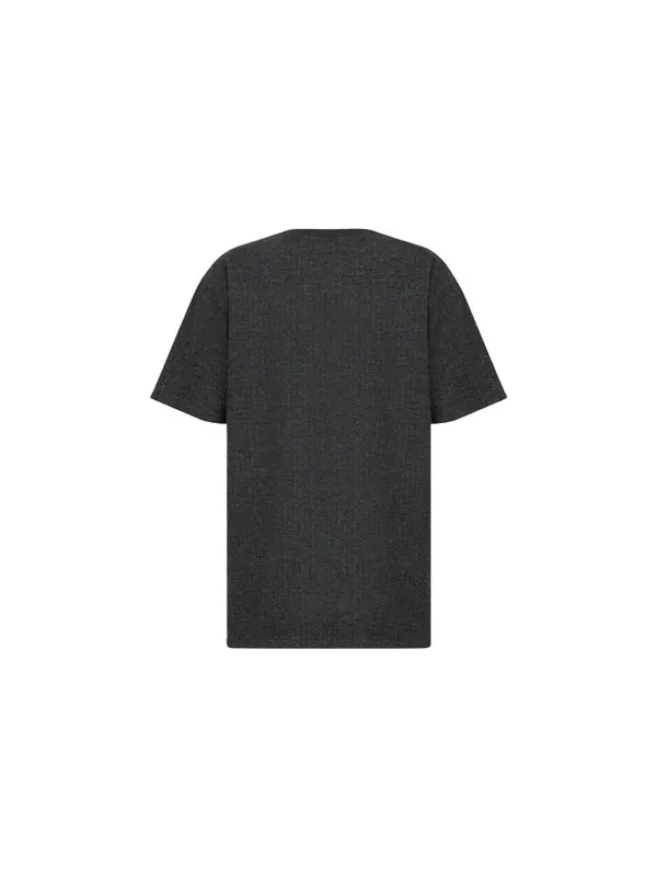 Футболка men's ss22 alphabet printing round neck short sleeve gray t-shirt Dior — изображение 2 из 4, серый