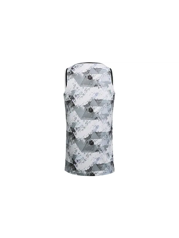 Спортивная футболка basketball jerseys 'grey white' Under Armour — изображение 2 из 4, серый/белый
