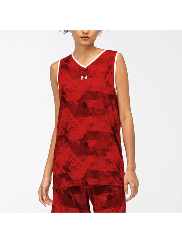 Спортивная футболка basketball jerseys 'red' Under Armour — изображение 3 из 4, красный