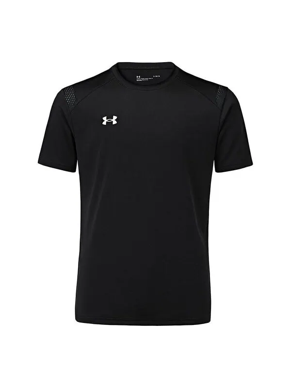 Футболка running t-shirt 'black' Under Armour — изображение 1 из 4, черный