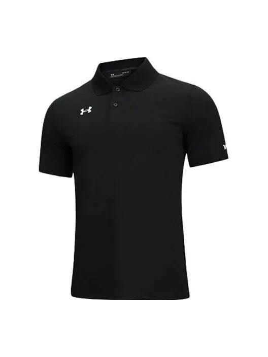 Футболка men's sports lapel training short sleeve polo shirt black Under Armour — изображение 1 из 4, черный